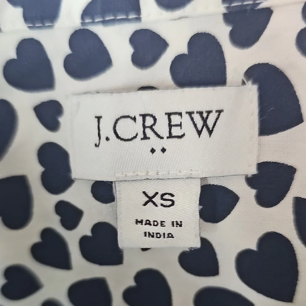 J. Crew Black‎ and White Leopard Print Button-Down Shirt Size XS